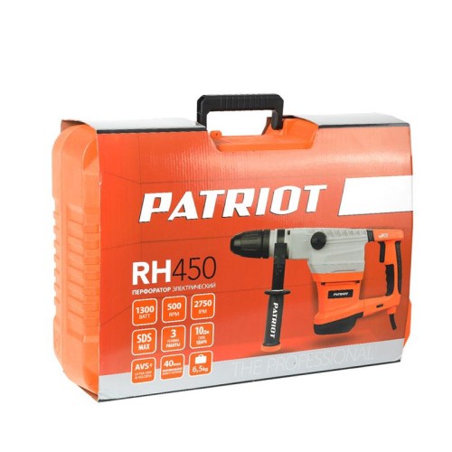 Перфоратор RH 450 SDS-max 1300Вт 10Дж 1350-2750уд/мин 235-500об/мин. 2 режима работы макс.диаметр 40