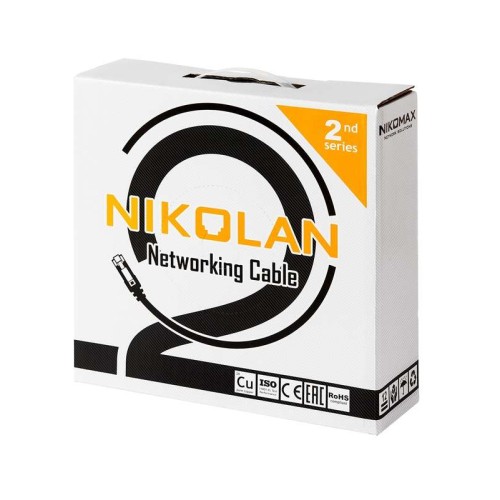 Кабель U/UTP кат.5E (класс D) 4 пары 24 AWG (0.49мм) тест по ISO/IEC 100МГц ОЖ BC чистая медь внутр.