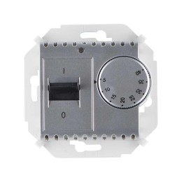 Механизм регулятора для теплого пола с зондом 16А 230В 3600Вт 5-40град IP20 Simon15 алюм. 1591775-03