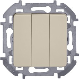 Выключатель 3-кл. Inspiria 10АХ 250В винтов. зажимы сл. кость Leg 673541