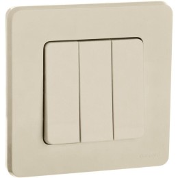 Выключатель 3-кл. Inspiria 10АХ 250В винтов. зажимы сл. кость Leg 673541