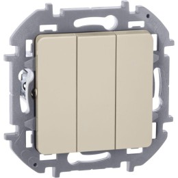 Выключатель 3-кл. Inspiria 10АХ 250В винтов. зажимы сл. кость Leg 673541