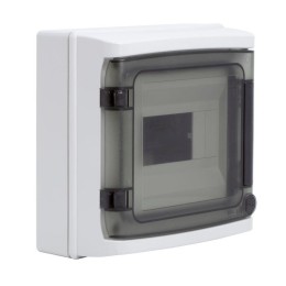 Щиток настенный 8мод. IP65 с дверцей с клеммн. блоком 63А сер. DKC RB08W6TGD