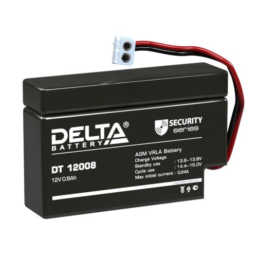 Аккумулятор ОПС 12В 0.8А.ч DT 12008 (T9) Delta 4614010040002