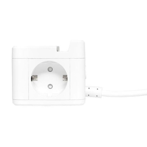 Удлинитель "Куб" 2х1.3м USB + 2Type C с быстрой зарядкой подставкой под телефон и ночником 1кв.мм EK
