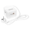 Удлинитель "Куб" 2х1.3м USB + 2Type C с быстрой зарядкой подставкой под телефон и ночником 1кв.мм EK
