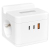Удлинитель "Куб" 2х1.3м USB + 2Type C с быстрой зарядкой подставкой под телефон и ночником 1кв.мм EK