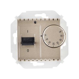 Механизм регулятора для теплого пола с зондом 16А 230В 3600Вт 5-40град IP20 Simon15 шампань 1591775-