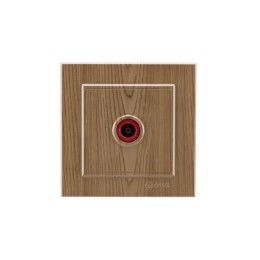 Розетка телевизионная оконцевая TV 1-м СП Karea IP20 4дБ дуб Makel 56101027
