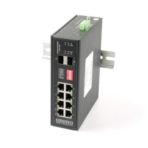 Коммутатор промышленный SW-70802/I Gigabit Ethernet на 10 портов OSNOVO 14074