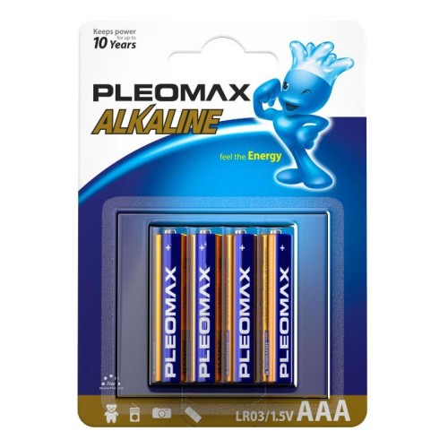 Элемент питания алкалиновый AAA/LR03 BP-4 (блист.4шт) Pleomax C0019241