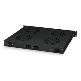 Модуль вентиляторный JG03t-BK 19дюйм 4 вентилятора с цифровым термодатчиком RAL 9004 черн. Cabeus 86