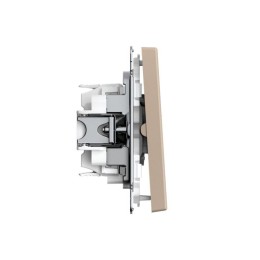 Выключатель кнопочный 2-кл. ArtGallery 10AX быстрозажим. клем. механизм песочн. SE GAL001217S