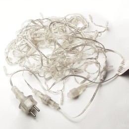 Гирлянда "Бахрома" OIC100LSE-B-T-I4-F 100LED син./бел. 2х0.56м 20нитей 24/56/32/48см соединяемая до