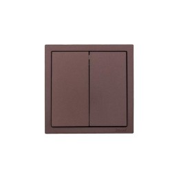 Выключатель 2-кл. СП ZIMA IP20 10А безвинт. зажим шоколад LEZARD 704-7388-101QC