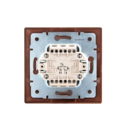 Выключатель 2-кл. СП Mira 10А с подсветкой вишня LEZARD 701-0601-112