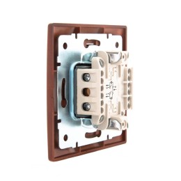 Выключатель 2-кл. СП Mira 10А с подсветкой вишня LEZARD 701-0601-112