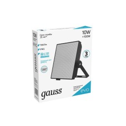 Прожектор светодиодный EVO 10Вт 6500К IP65 900лм 100-240В ДО черн. GAUSS 687511310