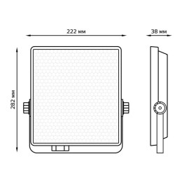 Прожектор светодиодный EVO 70Вт 6500К IP65 6300лм 100-240В ДО черн. GAUSS 687511370