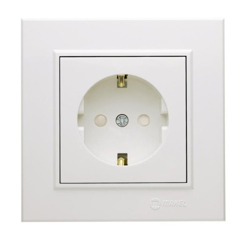 Розетка с/з с защит. для детей СП Karea 16А IP20 бел. Makel 56001058