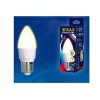 Лампа светодиодная LED-C37 7W/WW/E27/FR PLP01WH Яркая 7Вт свеча матовая 3000К тепл. бел. E27 (упак.