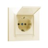 Розетка с/з и крышкой (Керамика) СП Karea 16А IP20 крем. Makel 56010009