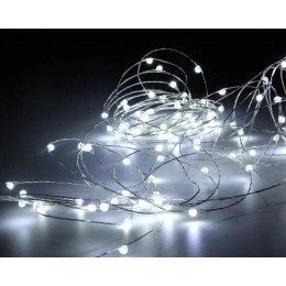 Гирлянда "Нить" LDMS120-CW 120 бел. ярких минисветодиодов 12м с контроллером уличная SHLights 469060