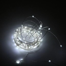 Гирлянда "Нить" LDMS120-CW 120 бел. ярких минисветодиодов 12м с контроллером уличная SHLights 469060