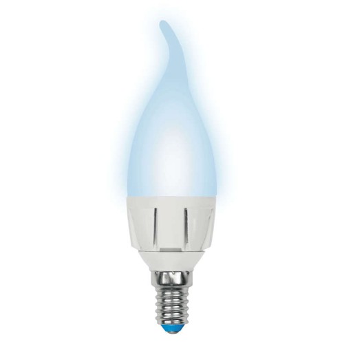 Лампа светодиодная LED-CW37 7W/NW/E14 /FR PLP01WH Яркая 7Вт свеча на ветру матовая 4000К нейтр. бел.