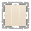 Выключатель 3-кл. СП Accent 6-106-02 10А IP20 250В AL/CU сл.кость Intro Б0063534