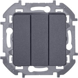 Выключатель 3-кл. Inspiria 10АХ 250В винтов. зажимы антрацит Leg 673543