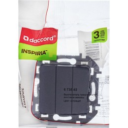 Выключатель 3-кл. Inspiria 10АХ 250В винтов. зажимы антрацит Leg 673543