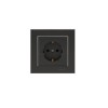 Розетка с/з СП Karea 16А IP20 дым. керамика Makel 56050008