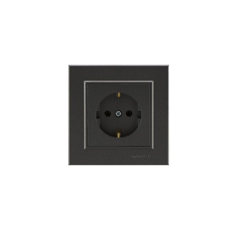 Розетка с/з СП Karea 16А IP20 дым. керамика Makel 56050008
