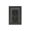 Розетка 2-я с/з СП (Новый дизайн) Karea 16А IP20 дым. Makel 56050057