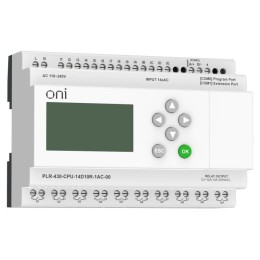 Модуль ЦПУ ПЛК 430 14 DI 10 RO 220В AC с экраном ONI PLR-430-CPU-14D10R-1AC-00