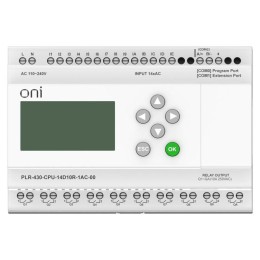 Модуль ЦПУ ПЛК 430 14 DI 10 RO 220В AC с экраном ONI PLR-430-CPU-14D10R-1AC-00