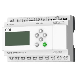 Модуль ЦПУ ПЛК 430 14 DI 10 RO 220В AC с экраном ONI PLR-430-CPU-14D10R-1AC-00