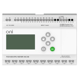 Модуль ЦПУ ПЛК 430 14 DI 10 RO 220В AC с экраном ONI PLR-430-CPU-14D10R-1AC-00
