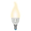 Лампа светодиодная LED-CW37 7W/WW/E14/FR PLP01WH Яркая 7Вт свеча на ветру матовая 3000К тепл. бел. E