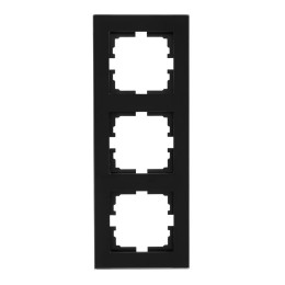 Рамка 3-местн. вертик. VESNA стекло черн. LEZARD 742-5880-153
