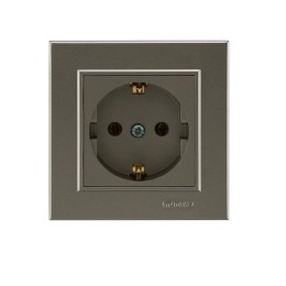 Розетка с/з СП Karea 16А IP20 бел. керамика Makel 56052008