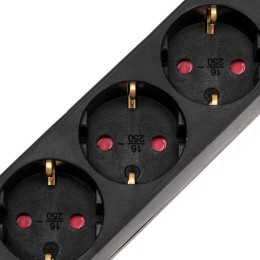 Удлинитель 3х5м с заземл. STANDARD 3х1кв.мм с выкл. черн. Rexant 13-4020