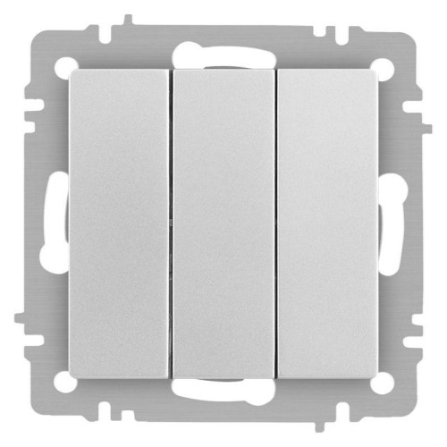 Выключатель 3-кл. СП Accent 6-106-03 10А IP20 250В AL/CU алюм. Intro Б0063536