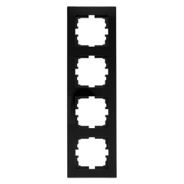Рамка 4-местн. вертик. VESNA стекло черн. LEZARD 742-5880-154