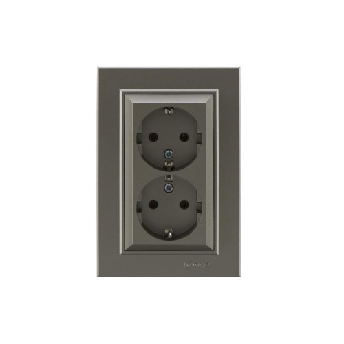 Розетка 2-я с/з СП (Новый дизайн) Karea 16А IP20 бел. Makel 56052057