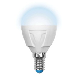 Лампа светодиодная LED-G45 7W/NW/E14 /FR PLP01WH Яркая 7Вт шар матовая 4000К нейтр. бел. E14 (упак.