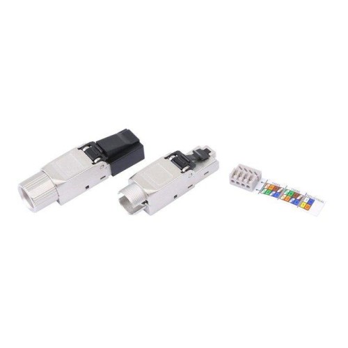Разъем полевой оконцовки PLUD-8P8C-S-C6A-SH RJ-45 (8P8C) под витую пару для ож кабеля toolless кат.