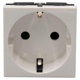 Розетка 1-м СП 2мод. Mosaic 16А IP20 2P+E с заземл. защ. шторки немецк. стандарт винтов. клеммы меха