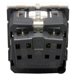 Розетка 1-м СП 2мод. Mosaic 16А IP20 2P+E с заземл. защ. шторки немецк. стандарт винтов. клеммы меха